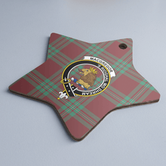 Clan MacGregor Hunting Ancient Tartan Crest Star Ceramic Ornament QG35 MacGregor Hunting Ancient Tartan Tartan Christmas