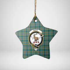 Clan Scott Green Ancient Tartan Crest Star Ceramic Ornament PM98 Scott Green Ancient Tartan Tartan Christmas