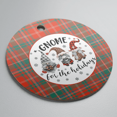 Clan MacDougall Ancient Tartan Tartan Crest Gnome Round Ceramic Ornament RM16 MacDougall Ancient Tartan Tartan Christmas