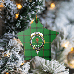 Clan Don (Tribe-of-Mar) Tartan Crest Star Ceramic Ornament UQ53 Don (Tribe-of-Mar) Tartan Tartan Christmas