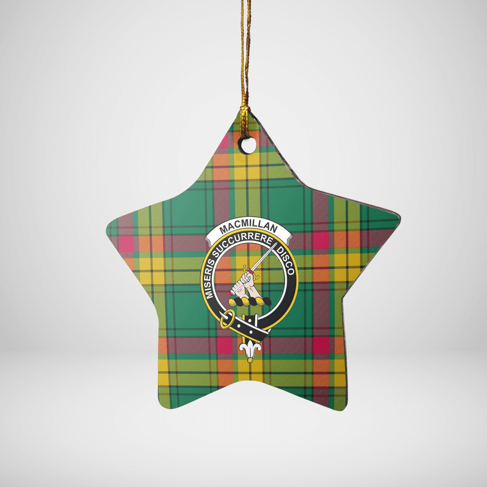 Clan MacMillan Old Ancient Tartan Crest Star Ceramic Ornament KO90 MacMillan Old Ancient Tartan Tartan Christmas