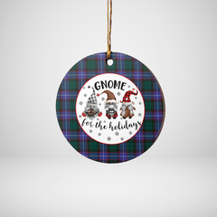 Clan Hunter Modern Tartan Tartan Crest Gnome Round Ceramic Ornament UB85 Hunter Modern Tartan Tartan Christmas