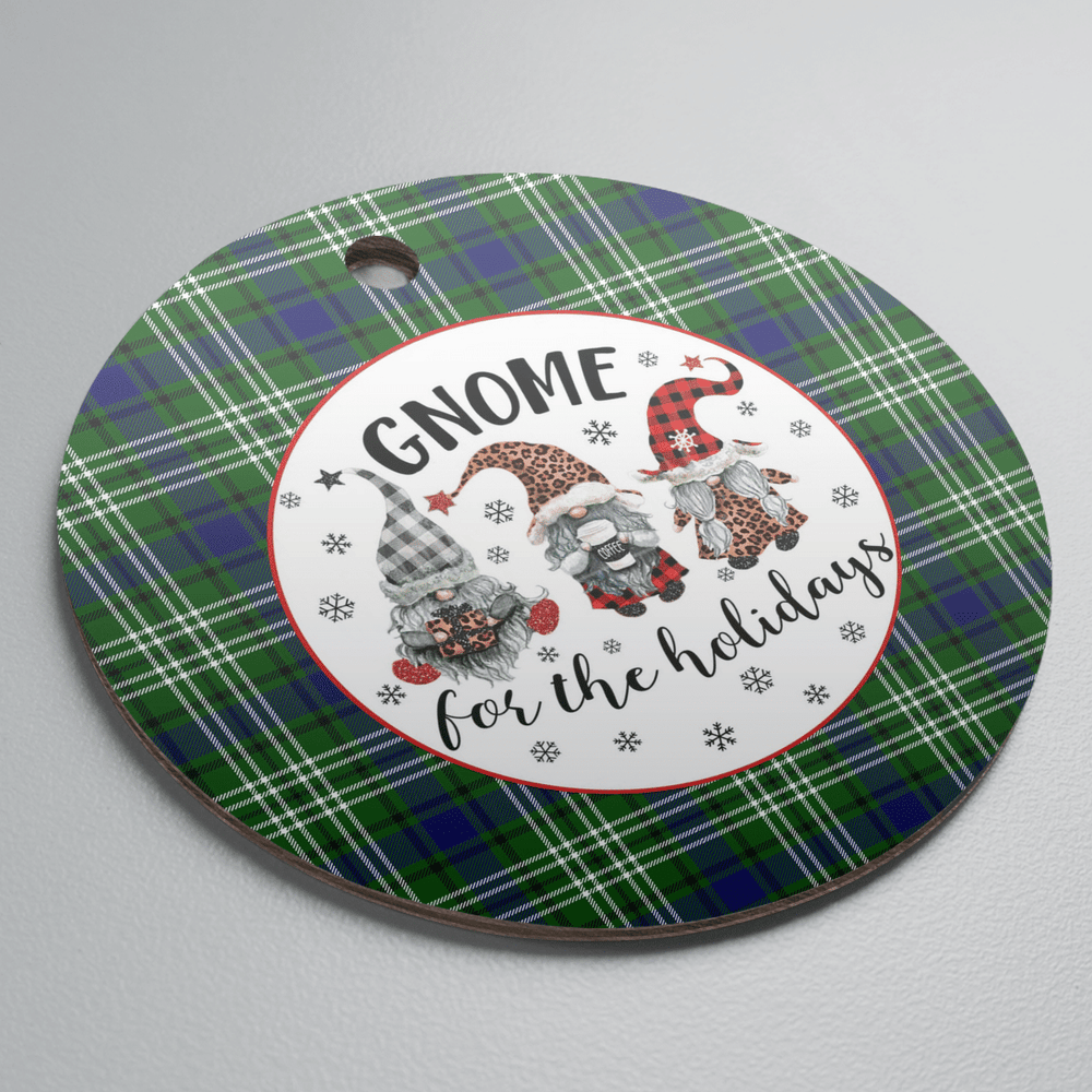 Clan Spottiswood (Tweedside) Tartan Tartan Crest Gnome Round Ceramic Ornament HW28 Spottiswood (Tweedside) Tartan Tartan Christmas
