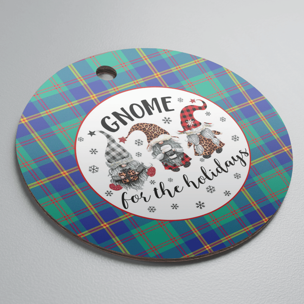Clan US Marine Tartan Tartan Crest Gnome Round Ceramic Ornament TX27 US Marine Tartan Tartan Christmas