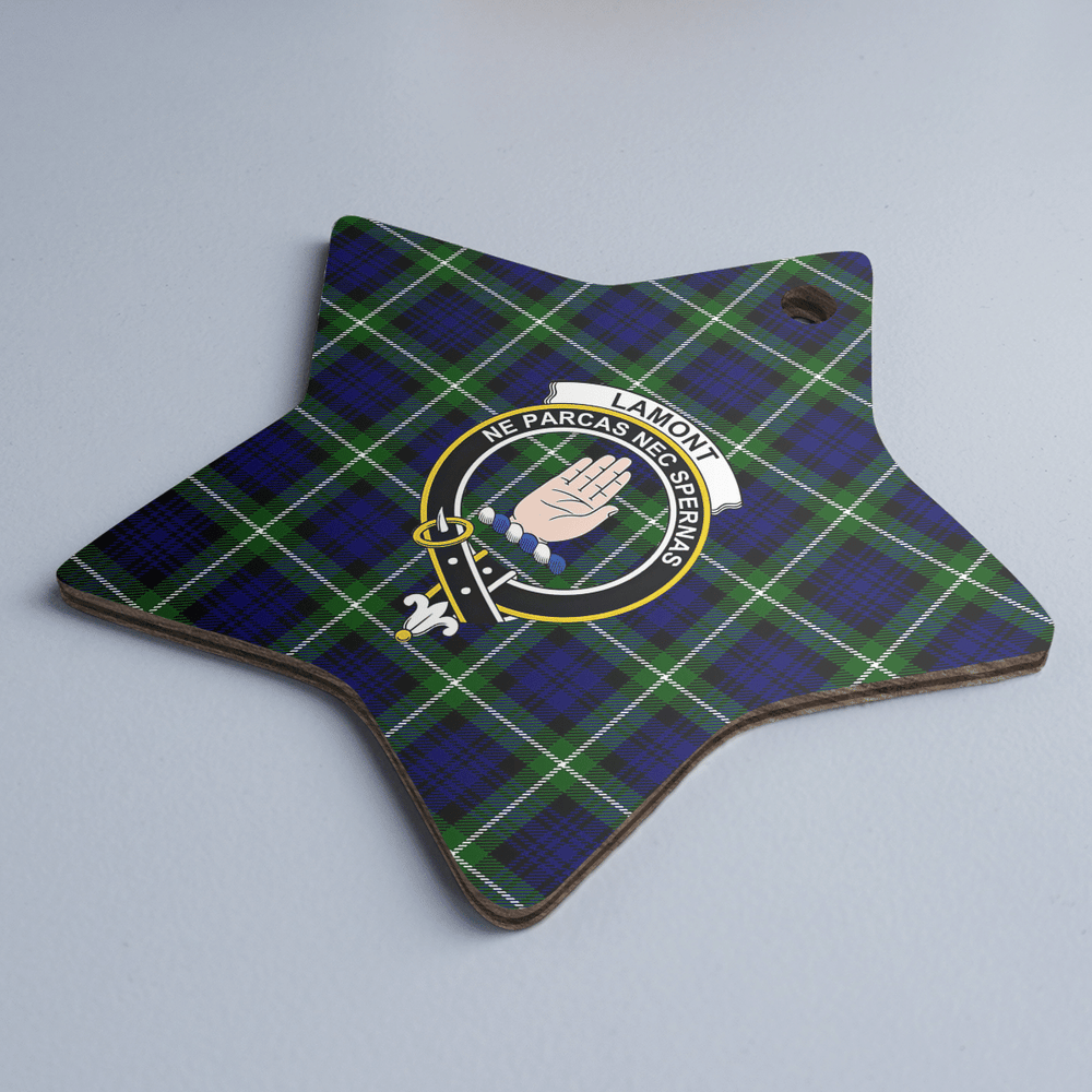 Clan Lamont Modern Tartan Crest Star Ceramic Ornament TB46 Lamont Modern Tartan Tartan Christmas