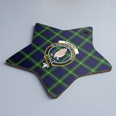 Clan Lamont Modern Tartan Crest Star Ceramic Ornament TB46 Lamont Modern Tartan Tartan Christmas