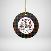 Clan Clelland Modern Tartan Tartan Crest Gnome Round Ceramic Ornament AY69 Clelland Modern Tartan Tartan Christmas