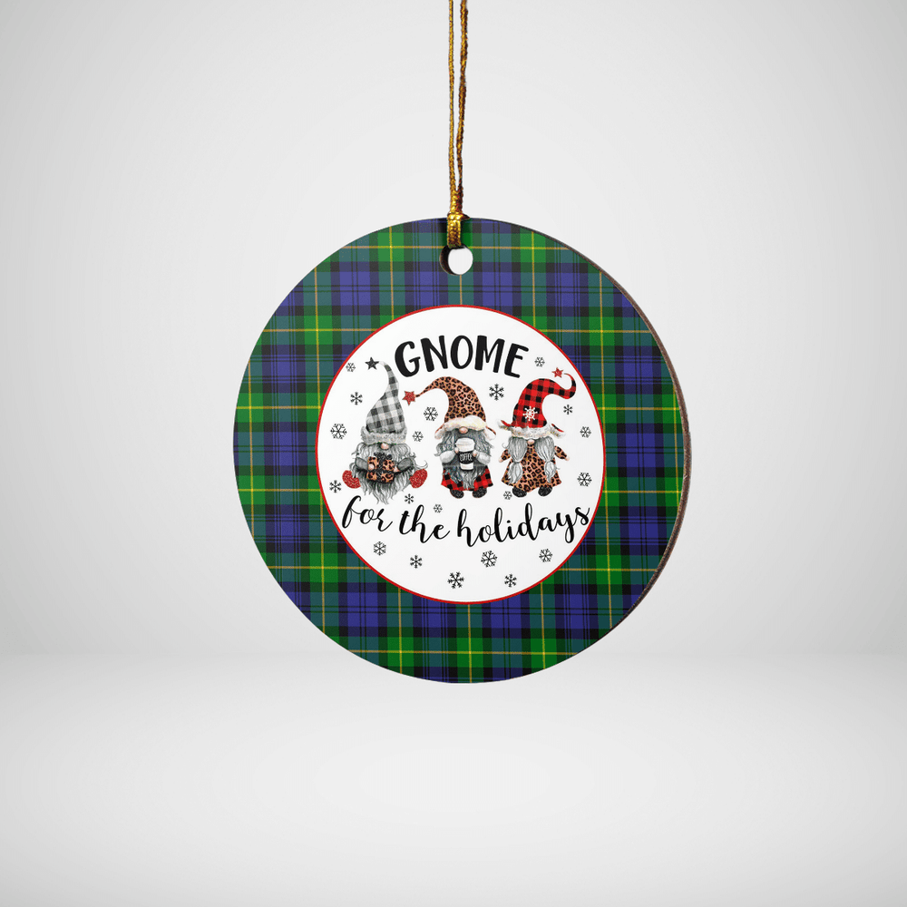 Clan Gordon Modern Tartan Tartan Crest Gnome Round Ceramic Ornament KL76 Gordon Modern Tartan Tartan Christmas