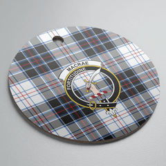 Clan MacRae Dress Modern Tartan Crest Round Ceramic Ornament LL97 MacRae Dress Modern Tartan Tartan Christmas