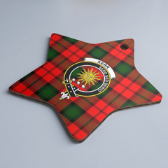 Clan Kerr Modern Tartan Crest Star Ceramic Ornament GB62 Kerr Modern Tartan Tartan Christmas