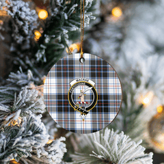 Clan MacRae Dress Modern Tartan Crest Round Ceramic Ornament LL97 MacRae Dress Modern Tartan Tartan Christmas