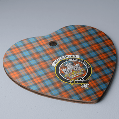 Clan MacLachlan Ancient Tartan Crest Heart Ceramic Ornament LN58 MacLachlan Ancient Tartan Tartan Christmas