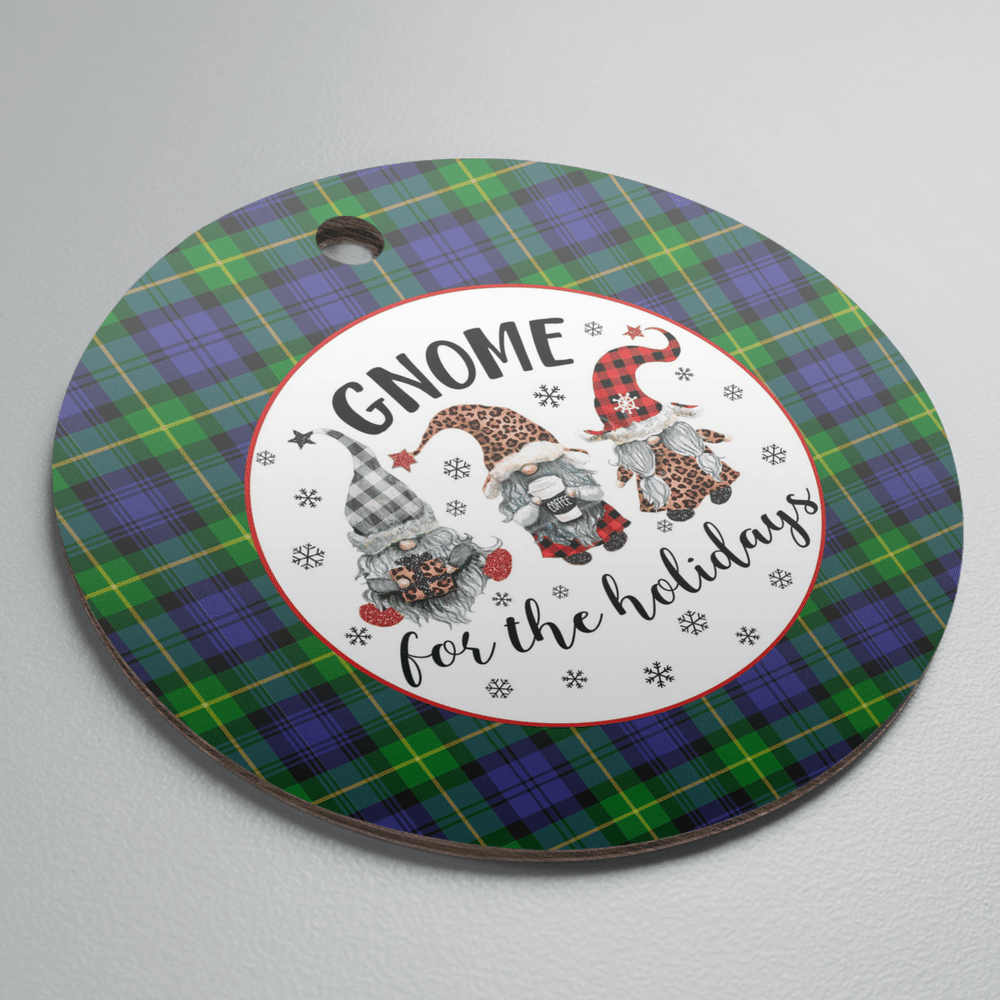 Clan Gordon Modern Tartan Tartan Crest Gnome Round Ceramic Ornament KL76 Gordon Modern Tartan Tartan Christmas