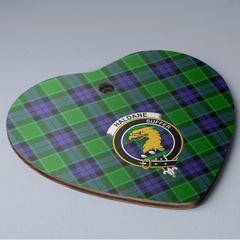 Clan Haldane 2 Tartan Crest Heart Ceramic Ornament OY46 Haldane 2 Tartan Tartan Christmas