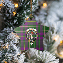 Clan Taylor Tartan Crest Star Ceramic Ornament MK87 Taylor Tartan Tartan Christmas