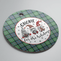 Clan MacThomas Ancient Tartan Tartan Crest Gnome Round Ceramic Ornament GY90 MacThomas Ancient Tartan Tartan Christmas