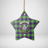 Clan Dalrymple Tartan Crest Star Ceramic Ornament AX21 Dalrymple Tartan Tartan Christmas