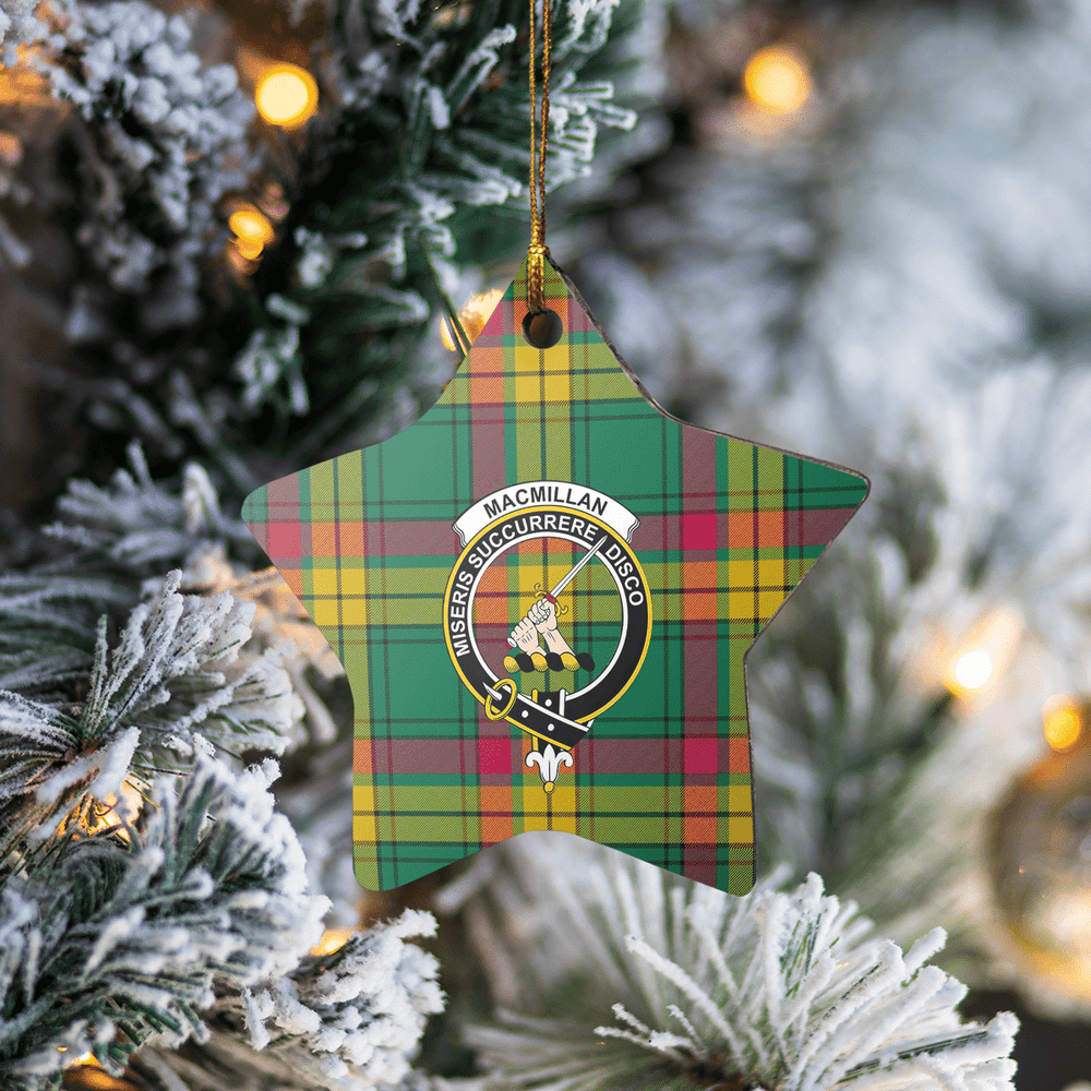 Clan MacMillan Old Ancient Tartan Crest Star Ceramic Ornament KO90 MacMillan Old Ancient Tartan Tartan Christmas
