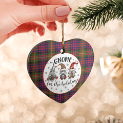 Clan Carnegie Modern Tartan Tartan Crest Gnome Heart Ceramic Ornament PR63 Carnegie Modern Tartan Tartan Christmas