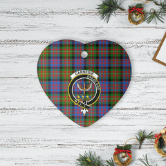 Clan Carnegie Ancient Tartan Crest Heart Ceramic Ornament ZO49 Carnegie Ancient Tartan Tartan Christmas