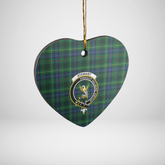 Clan Stewart Hunting Modern Tartan Crest Heart Ceramic Ornament RM49 Stewart Hunting Modern Tartan Tartan Christmas
