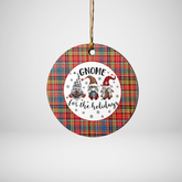 Clan Ogilvie of Airlie Ancient Tartan Tartan Crest Gnome Round Ceramic Ornament TL52 Ogilvie of Airlie Ancient Tartan Tartan Christmas