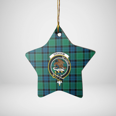 Clan Graham of Menteith Ancient Tartan Crest Star Ceramic Ornament VF30 Graham of Menteith Ancient Tartan Tartan Christmas