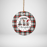 Clan MacDuff Dress Modern Tartan Tartan Crest Gnome Round Ceramic Ornament HN89 MacDuff Dress Modern Tartan Tartan Christmas