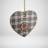 Clan MacDuff Dress Ancient Tartan Crest Heart Ceramic Ornament LL60 MacDuff Dress Ancient Tartan Tartan Christmas