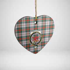 Clan MacDuff Dress Ancient Tartan Crest Heart Ceramic Ornament LL60 MacDuff Dress Ancient Tartan Tartan Christmas