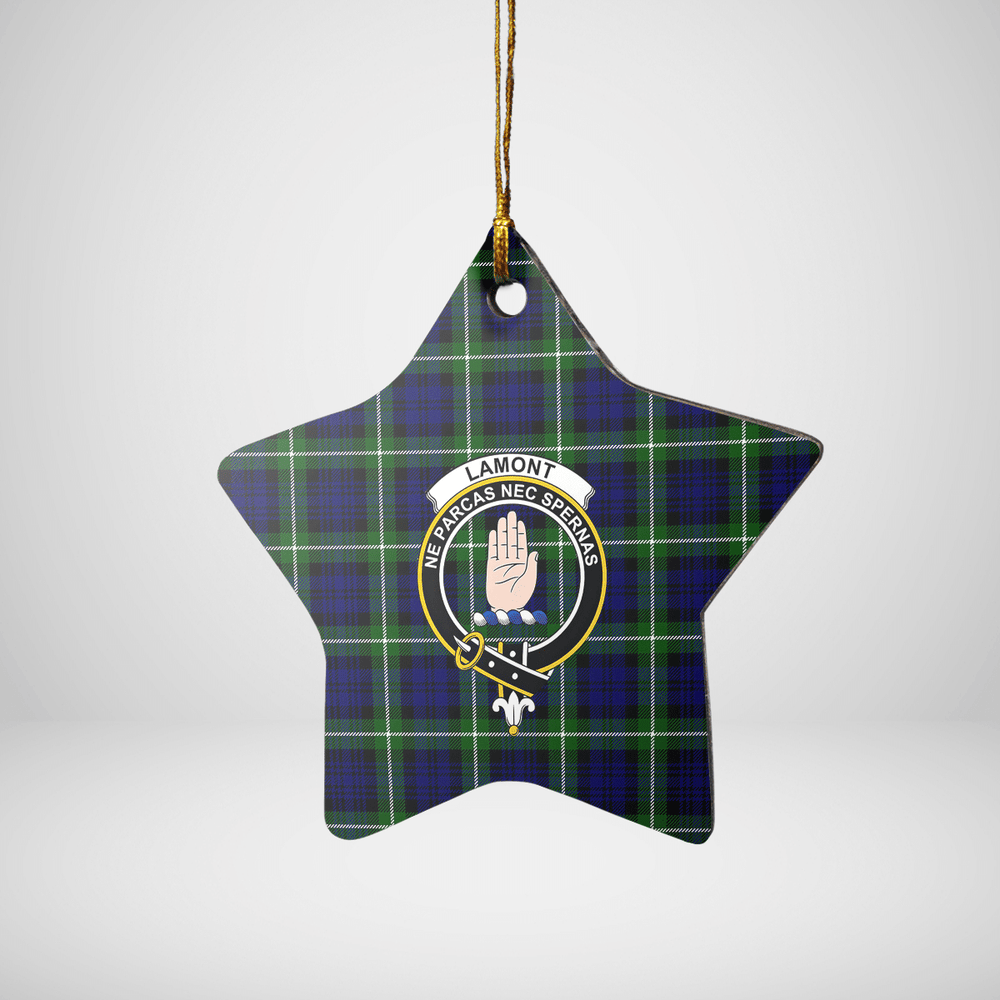 Clan Lamont Modern Tartan Crest Star Ceramic Ornament TB46 Lamont Modern Tartan Tartan Christmas