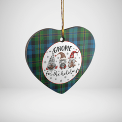 Clan Polaris Military Tartan Tartan Crest Gnome Heart Ceramic Ornament IQ63 Polaris Military Tartan Tartan Christmas