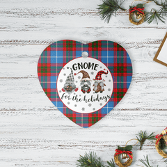 Clan Crichton District Tartan Tartan Crest Gnome Heart Ceramic Ornament BY58 Crichton District Tartan Tartan Christmas