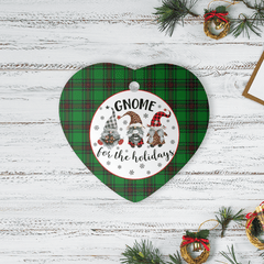Clan Kinloch Tartan Tartan Crest Gnome Heart Ceramic Ornament UQ74 Kinloch Tartan Tartan Christmas