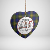 Clan Muir Tartan Tartan Crest Gnome Heart Ceramic Ornament MW33 Muir Tartan Tartan Christmas