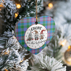 Clan Ralston Tartan Tartan Crest Gnome Heart Ceramic Ornament RE54 Ralston Tartan Tartan Christmas