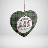 Clan Webster Tartan Tartan Crest Gnome Heart Ceramic Ornament VS77 Webster Tartan Tartan Christmas