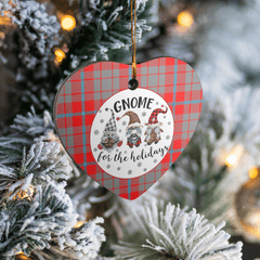 Clan Moubray Tartan Tartan Crest Gnome Heart Ceramic Ornament BY27 Moubray Tartan Tartan Christmas