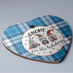 Clan Roberton Tartan Tartan Crest Gnome Heart Ceramic Ornament NW66 Roberton Tartan Tartan Christmas