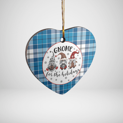 Clan Roberton Tartan Tartan Crest Gnome Heart Ceramic Ornament NW66