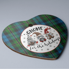 Clan Polaris Military Tartan Tartan Crest Gnome Heart Ceramic Ornament FG82 Polaris Military Tartan Tartan Christmas