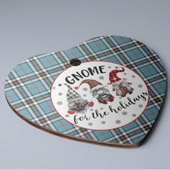 Clan Thomson Tartan Tartan Crest Gnome Heart Ceramic Ornament CX49 Thomson Tartan Tartan Christmas