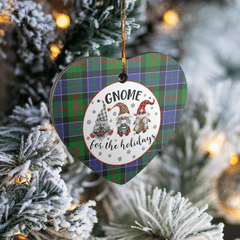 Clan Paterson Tartan Tartan Crest Gnome Heart Ceramic Ornament SD56 Paterson Tartan Tartan Christmas