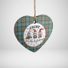 Clan Walkinshaw Tartan Tartan Crest Gnome Heart Ceramic Ornament QB44 Walkinshaw Tartan Tartan Christmas