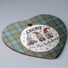Clan Walkinshaw Tartan Tartan Crest Gnome Heart Ceramic Ornament QB44 Walkinshaw Tartan Tartan Christmas