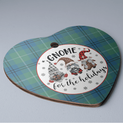 Clan Oliphant Ancient Tartan Tartan Crest Gnome Heart Ceramic Ornament ZX44 Oliphant Ancient Tartan Tartan Christmas
