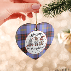 Clan Rutherford Tartan Tartan Crest Gnome Heart Ceramic Ornament GO88 Rutherford Tartan Tartan Christmas