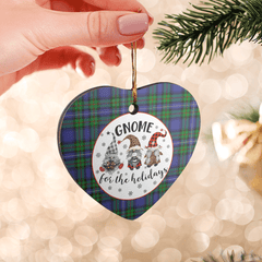 Clan Robertson Hunting Modern Tartan Tartan Crest Gnome Heart Ceramic Ornament XB59 Robertson Hunting Modern Tartan Tartan Christmas