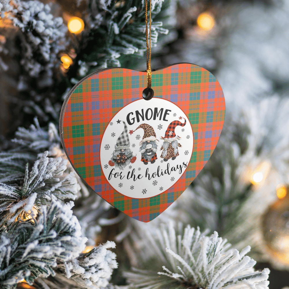 Clan Ross Ancient Tartan Tartan Crest Gnome Heart Ceramic Ornament WU61 Ross Ancient Tartan Tartan Christmas