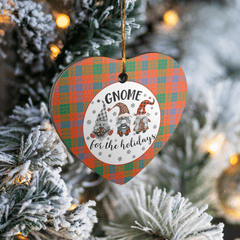Clan Ross Ancient Tartan Tartan Crest Gnome Heart Ceramic Ornament WU61 Ross Ancient Tartan Tartan Christmas